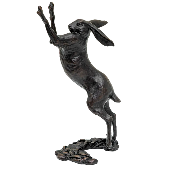 Richard Cooper Bronze Hares Collection Small Hare Boxing Figurine