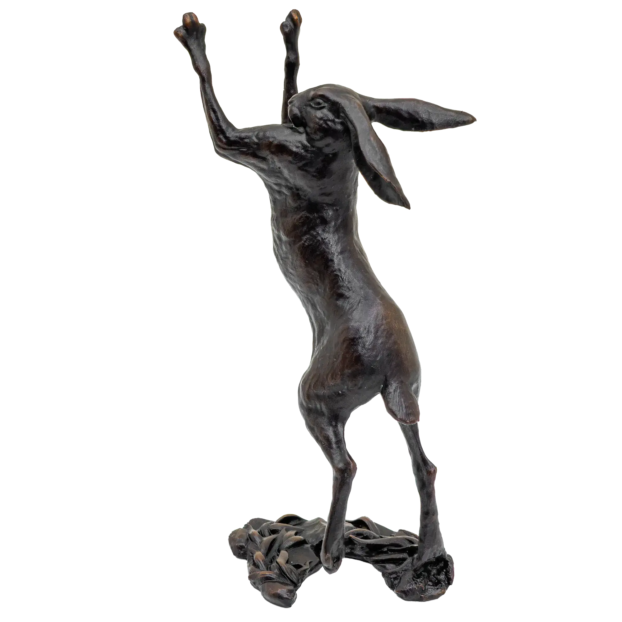 Richard Cooper Bronze Hares Collection Small Hare Boxing Figurine