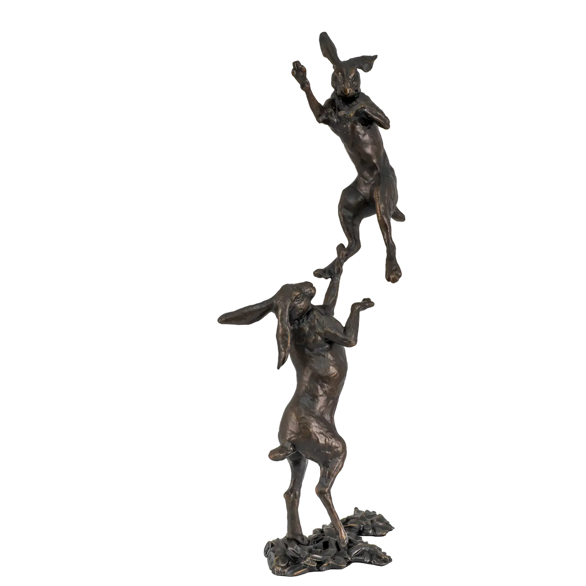 Richard Cooper Bronze Hares Collection Small Hares Boxing New
