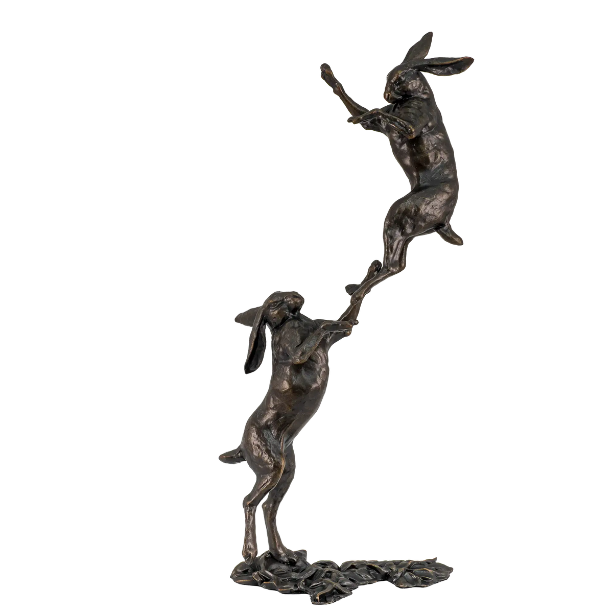 Richard Cooper Bronze Hares Collection Small Hares Boxing New
