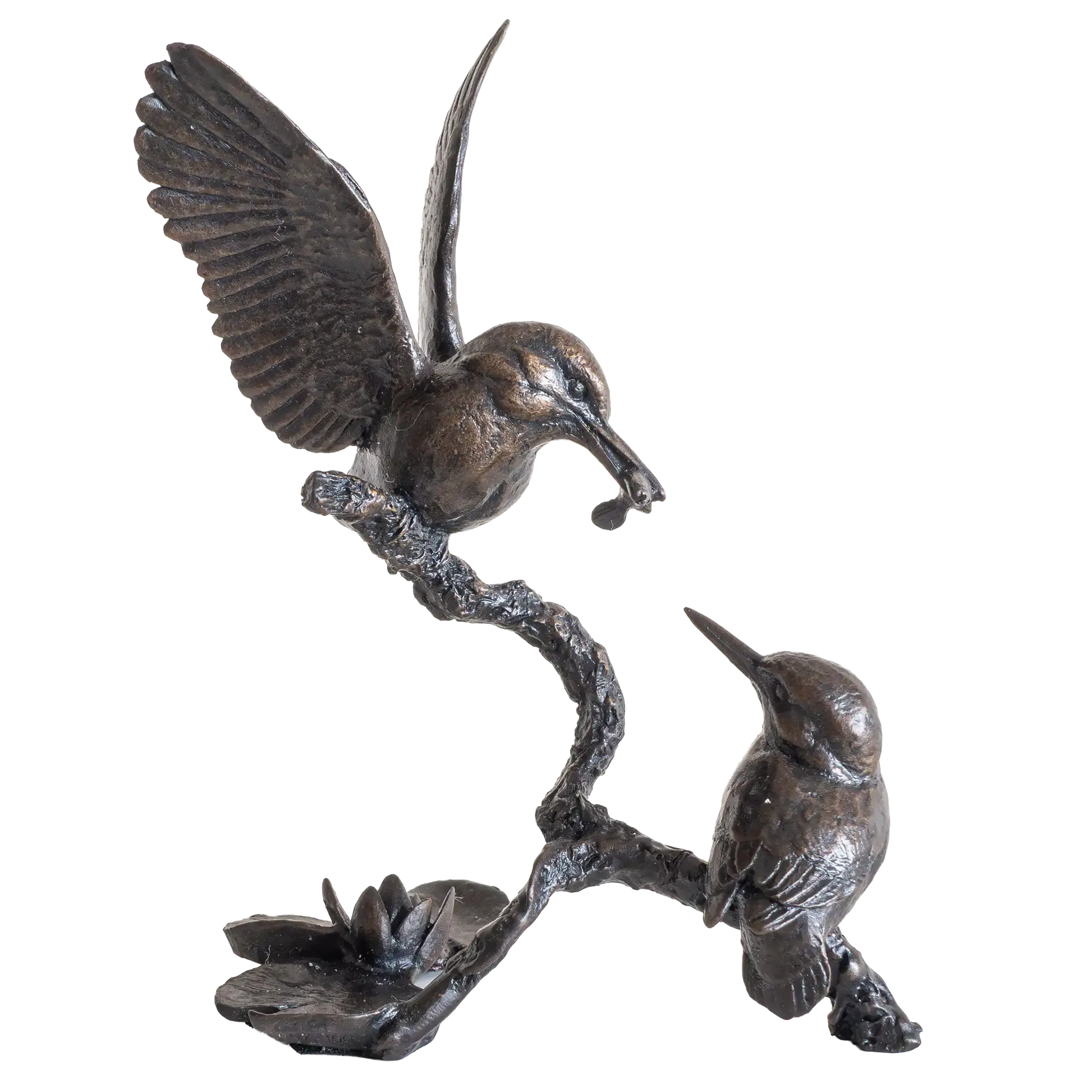 Richard Cooper Bronze Birds Collection Small Kingfisher Pair Figurine