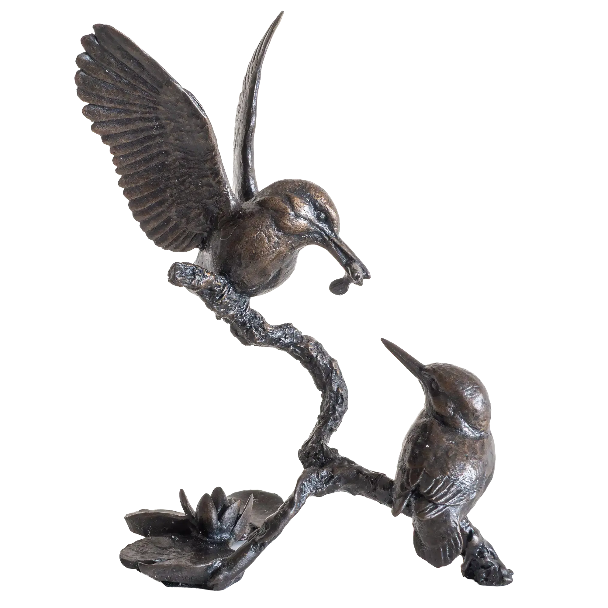 Richard Cooper Bronze Birds Collection Small Kingfisher Pair Figurine