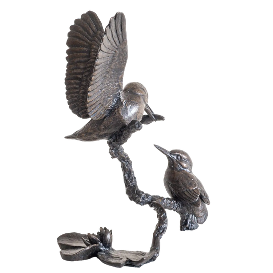 Richard Cooper Bronze Birds Collection Small Kingfisher Pair Figurine