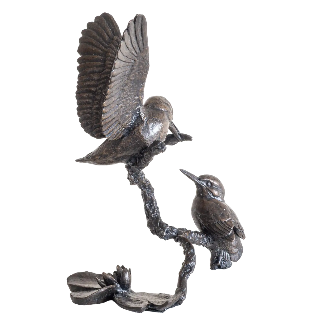 Richard Cooper Bronze Birds Collection Small Kingfisher Pair Figurine