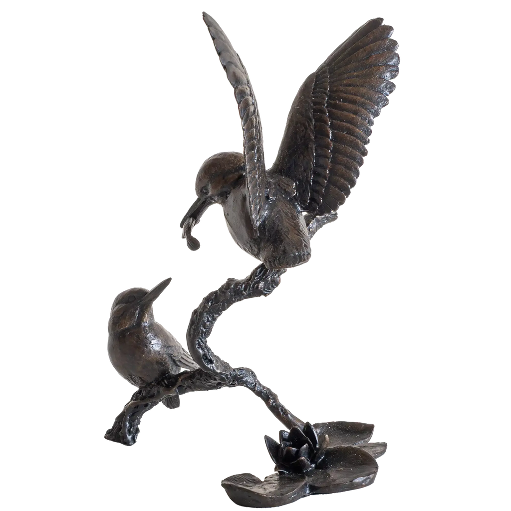 Richard Cooper Bronze Birds Collection Small Kingfisher Pair Figurine