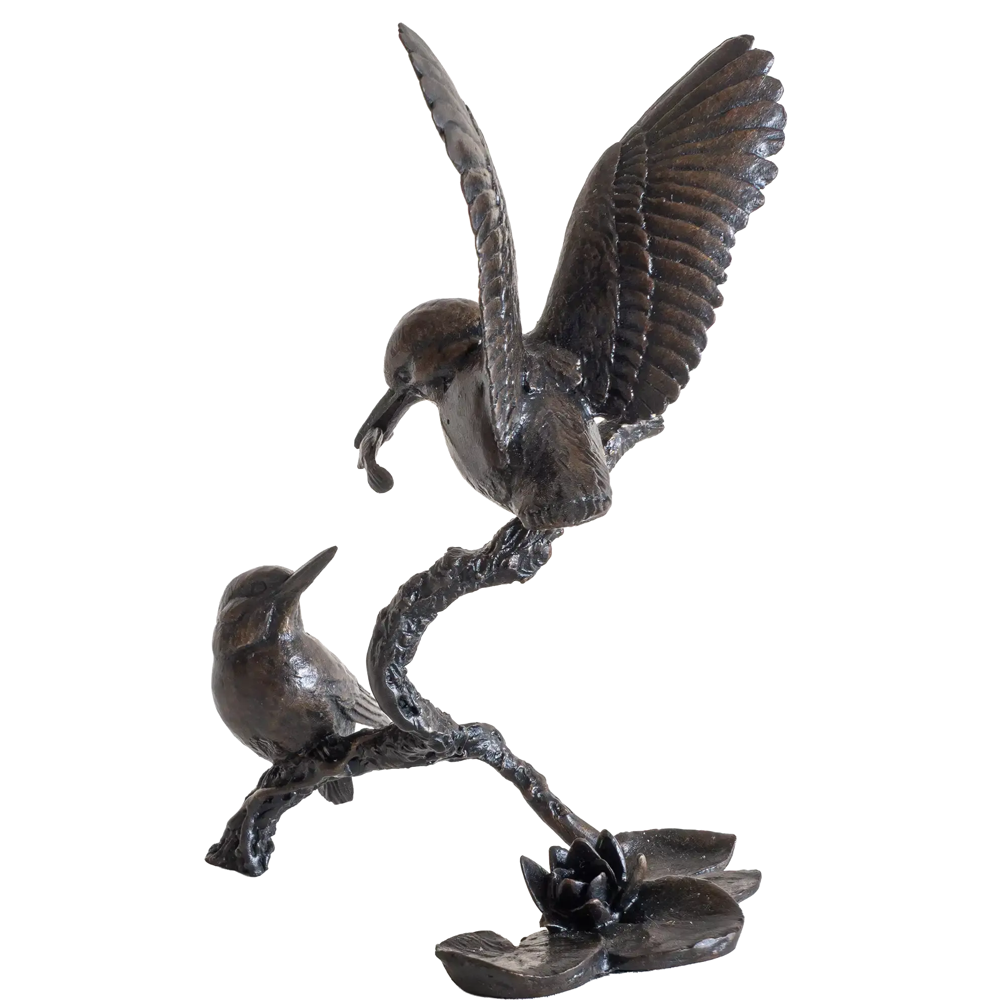 Richard Cooper Bronze Birds Collection Small Kingfisher Pair Figurine