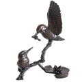 Richard Cooper Bronze Birds Collection Small Kingfisher Pair Figurine