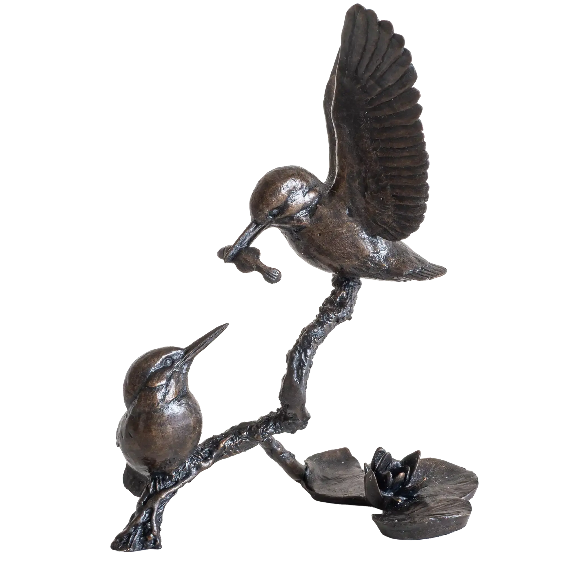 Richard Cooper Bronze Birds Collection Small Kingfisher Pair Figurine