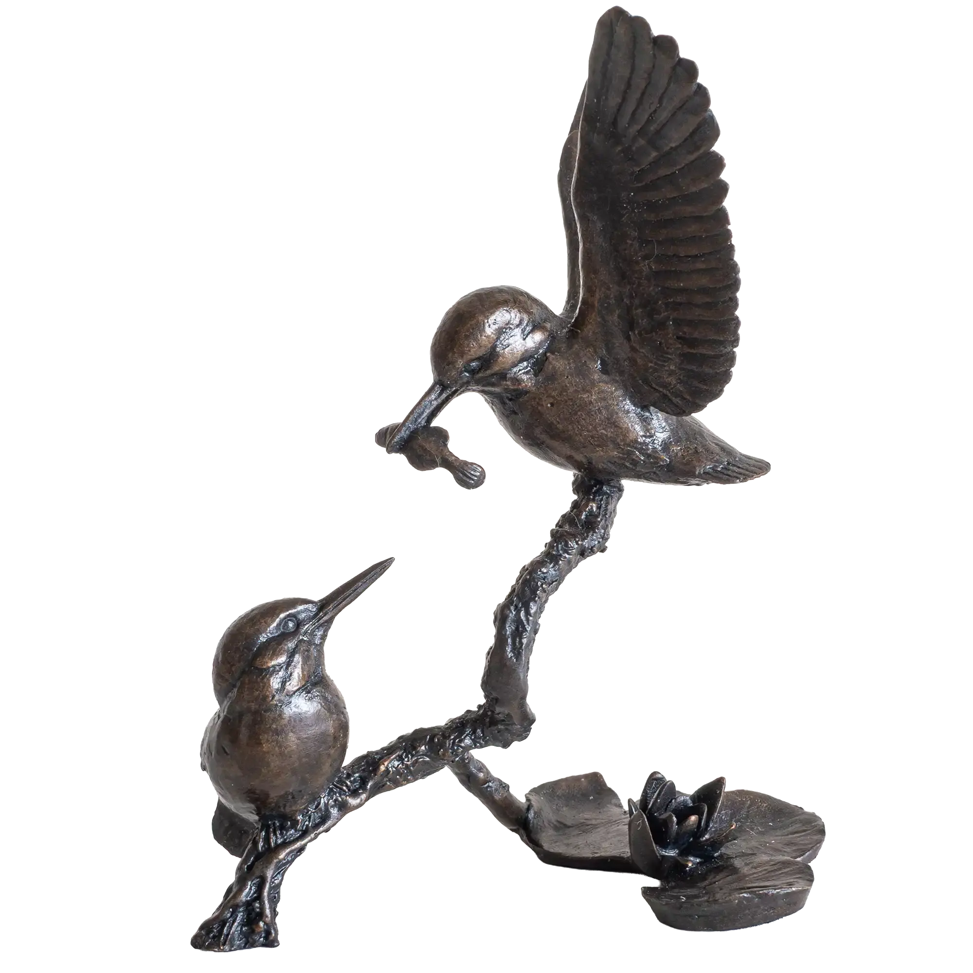 Richard Cooper Bronze Birds Collection Small Kingfisher Pair Figurine