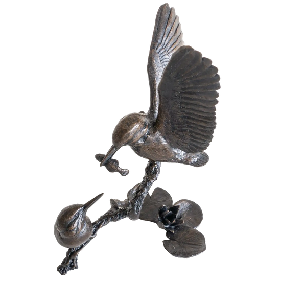 Richard Cooper Bronze Birds Collection Small Kingfisher Pair Figurine
