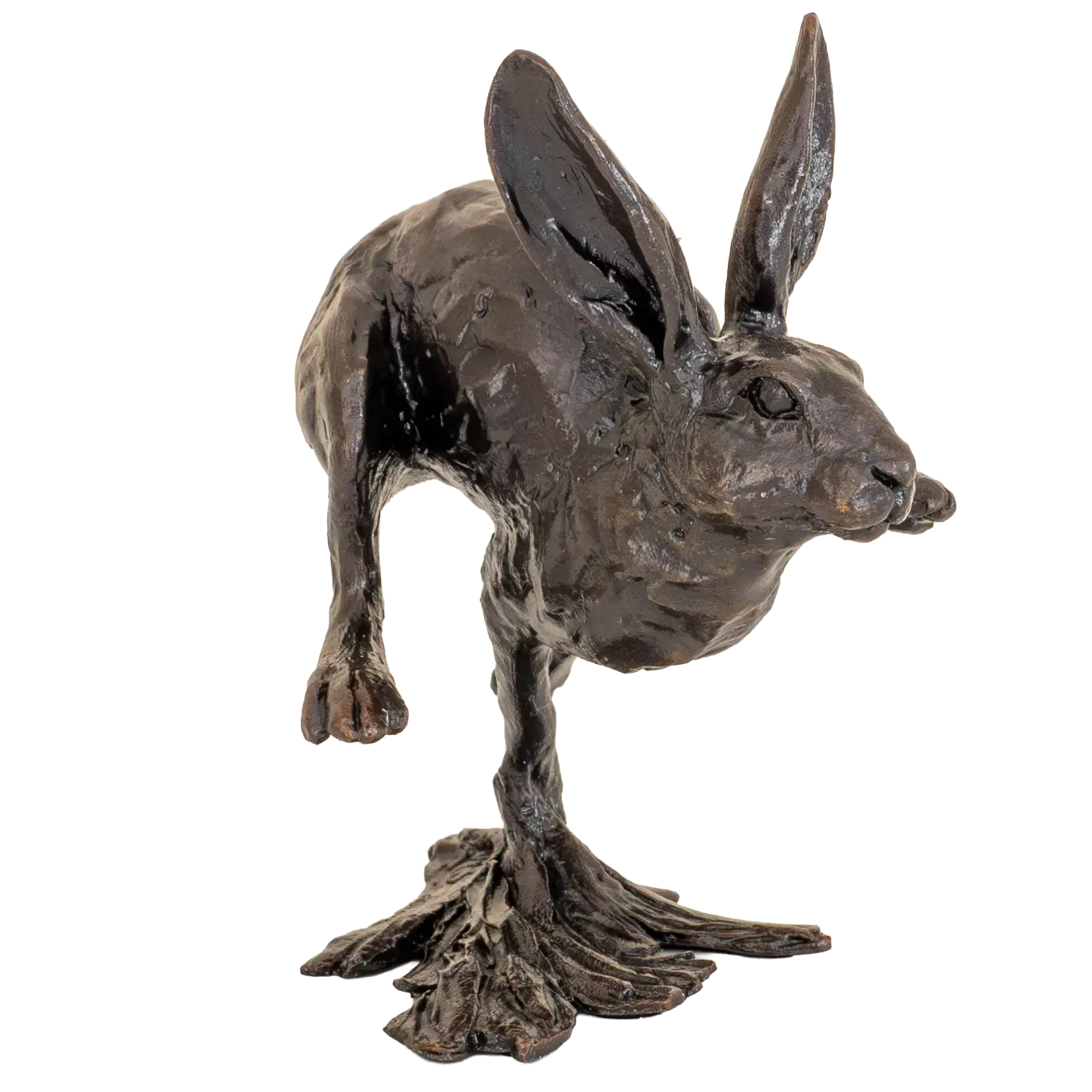 Richard Cooper Bronze Hares Collection Small Hare Running Figurine