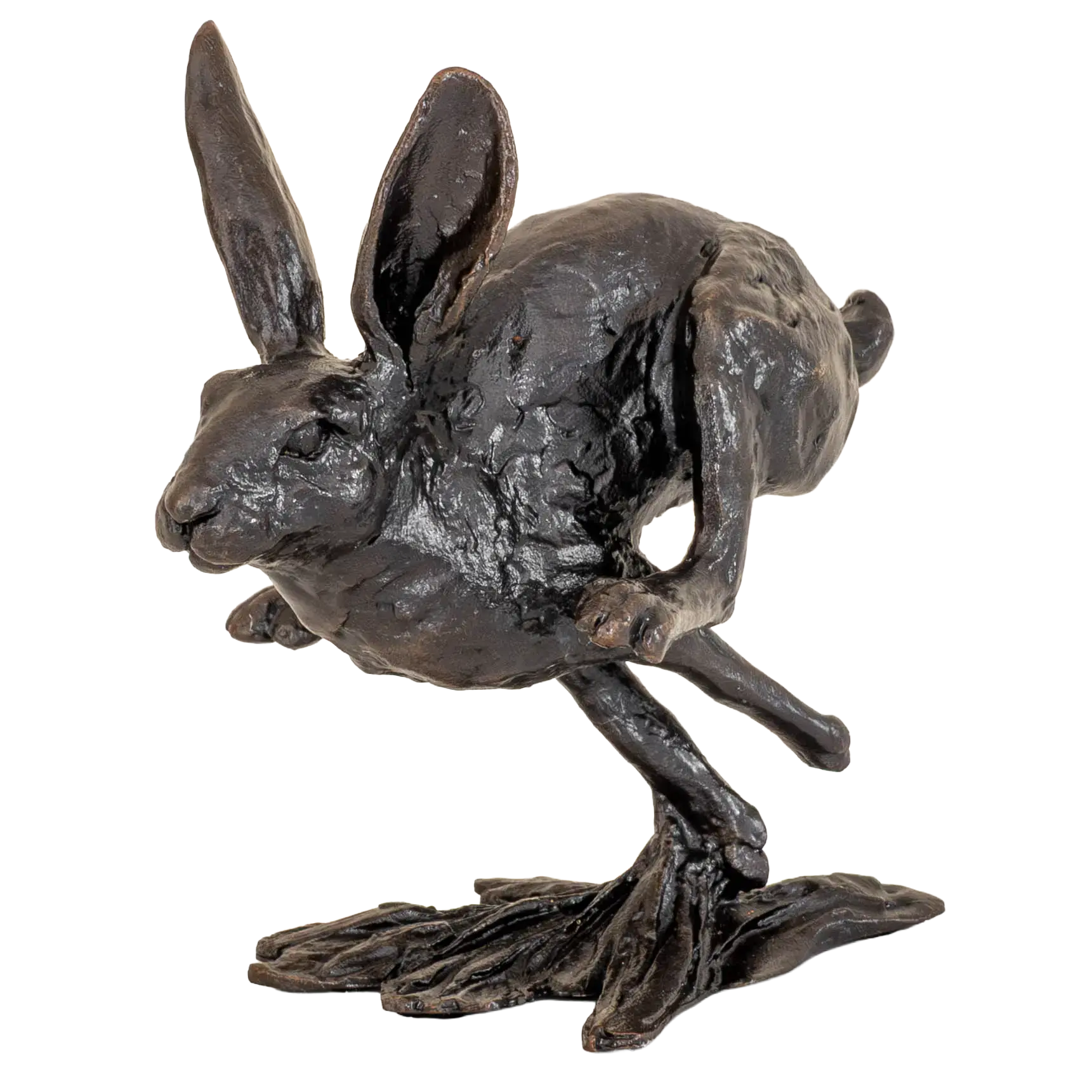 Richard Cooper Bronze Hares Collection Small Hare Running Figurine