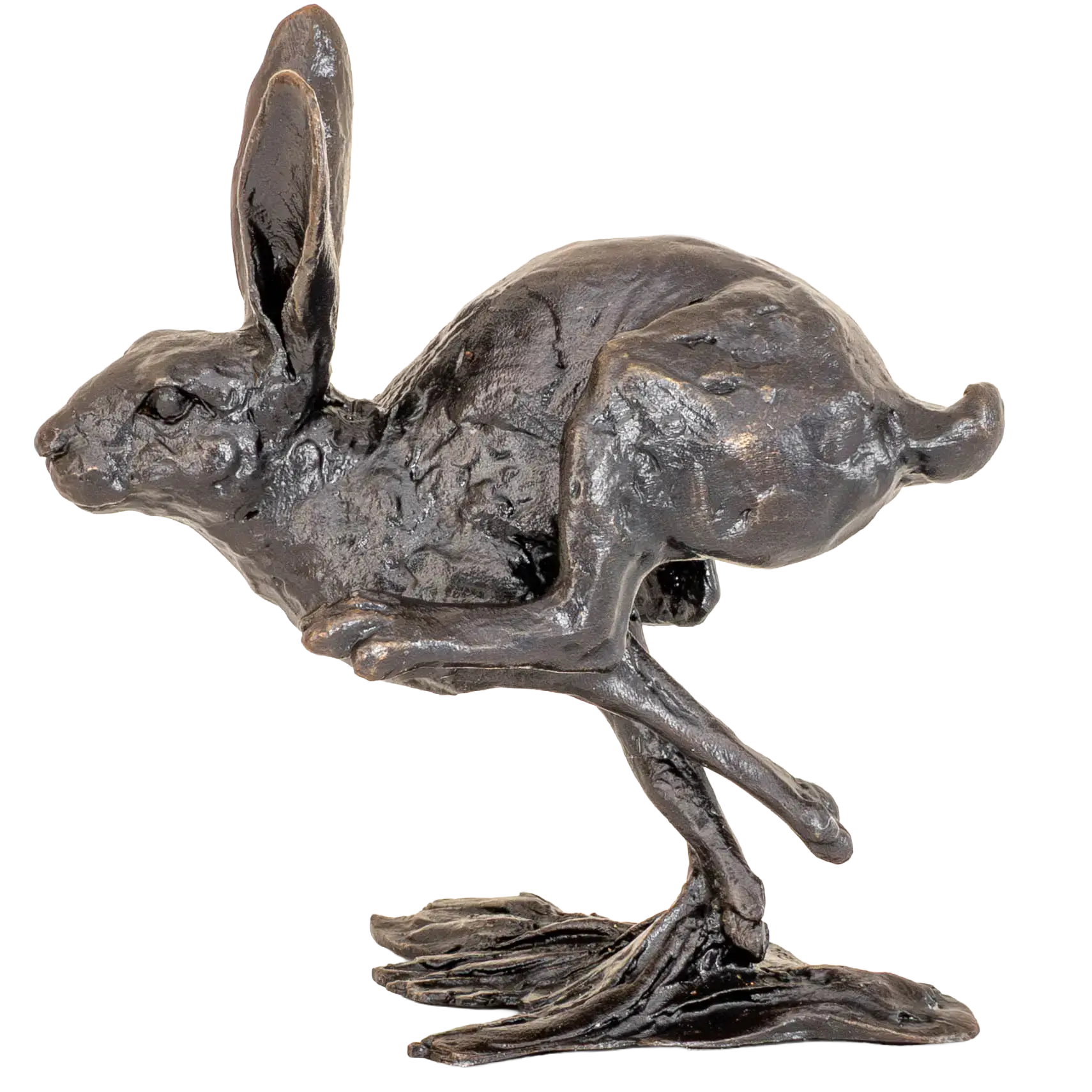 Richard Cooper Bronze Hares Collection Small Hare Running Figurine