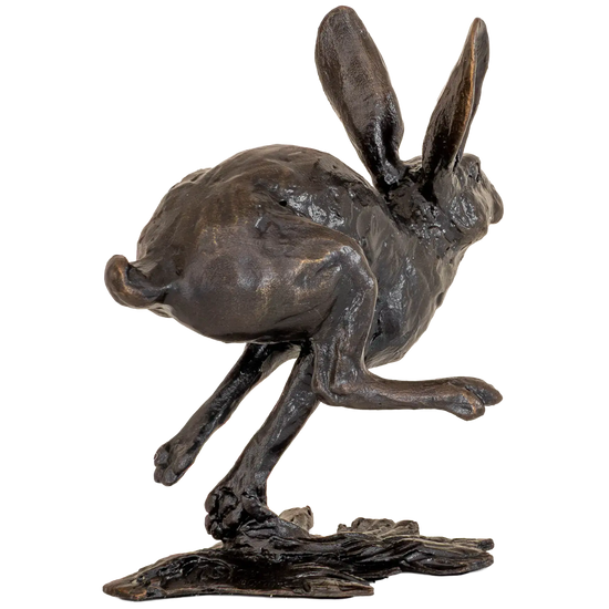 Richard Cooper Bronze Hares Collection Small Hare Running Figurine