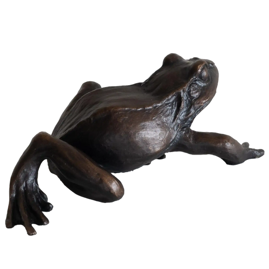 Richard Cooper Bronze Animals Collection Small Frog Walking Figurine
