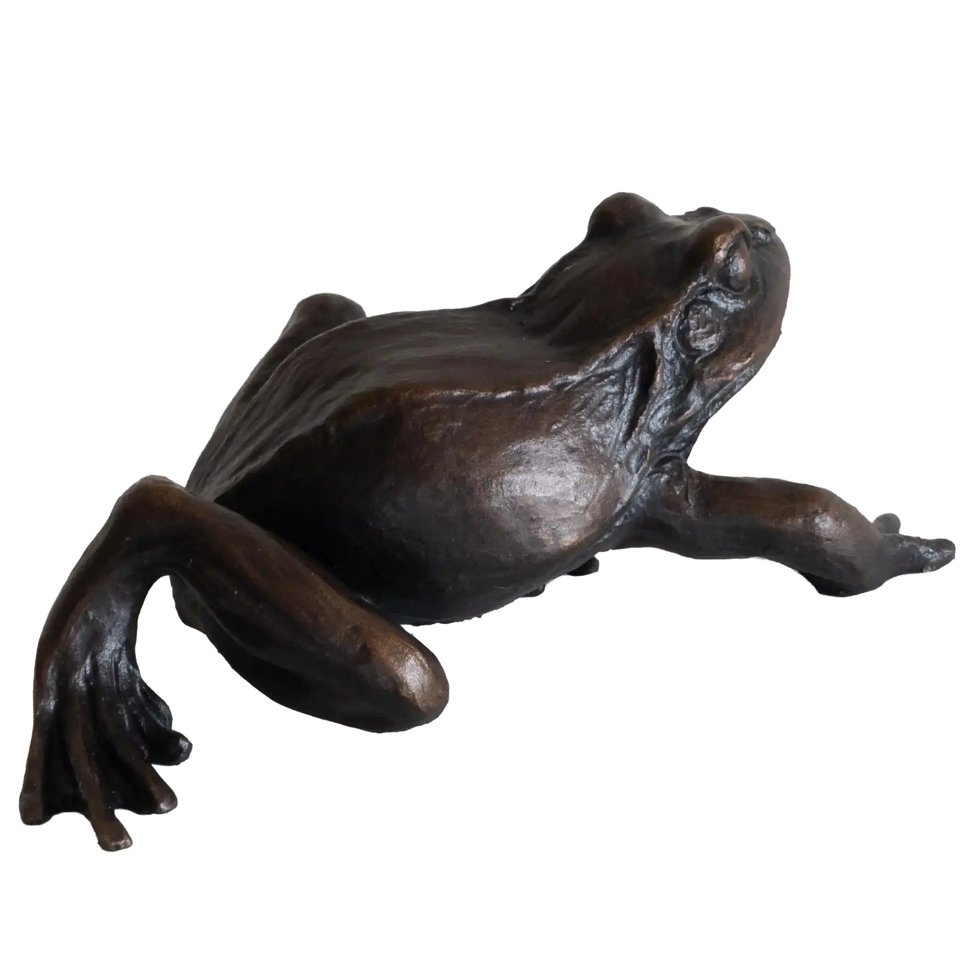 Richard Cooper Bronze Animals Collection Small Frog Walking Figurine