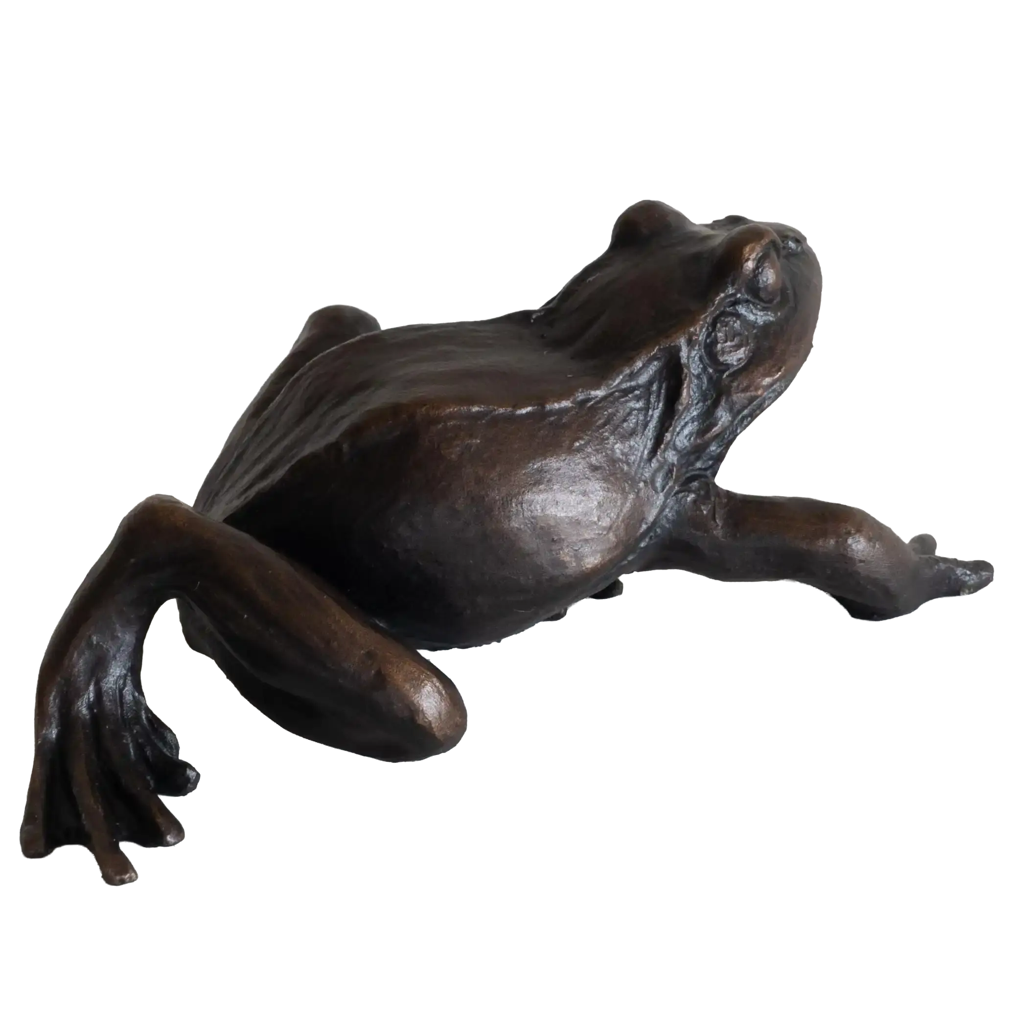 Richard Cooper Bronze Animals Collection Small Frog Walking Figurine
