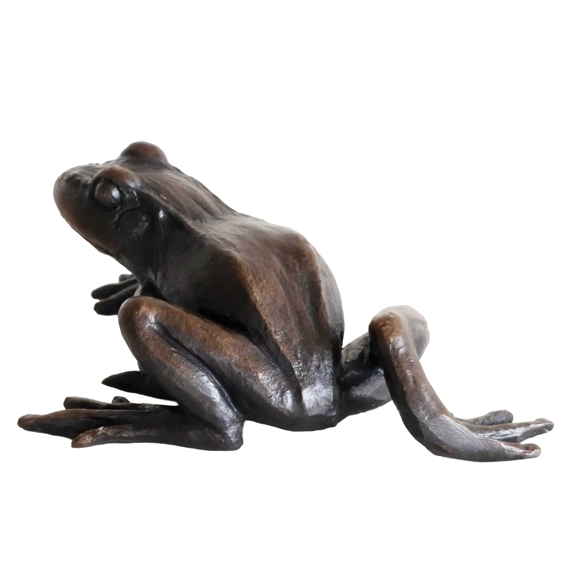Richard Cooper Bronze Animals Collection Small Frog Walking Figurine