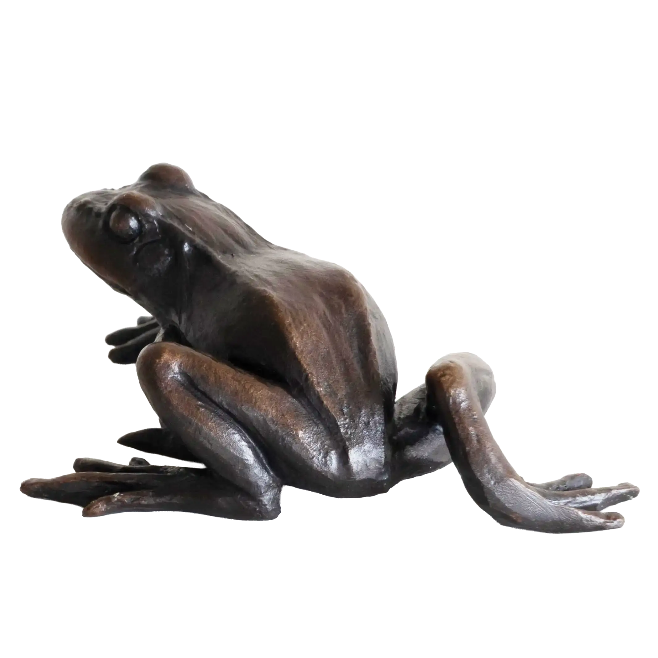 Richard Cooper Bronze Animals Collection Small Frog Walking Figurine