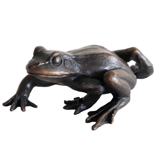 Richard Cooper Bronze Animals Collection Small Frog Walking Figurine