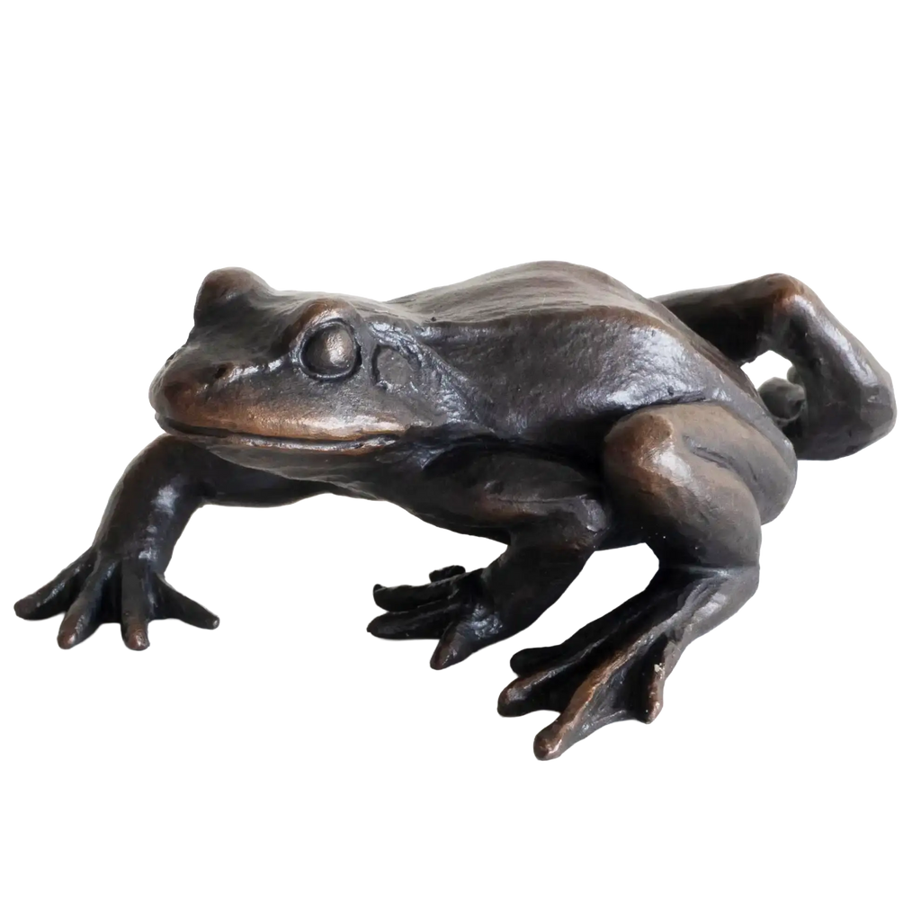 Richard Cooper Bronze Animals Collection Small Frog Walking Figurine