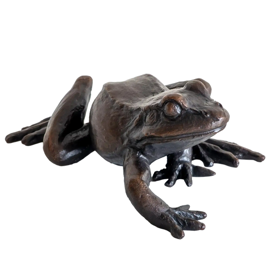 Richard Cooper Bronze Animals Collection Small Frog Walking Figurine