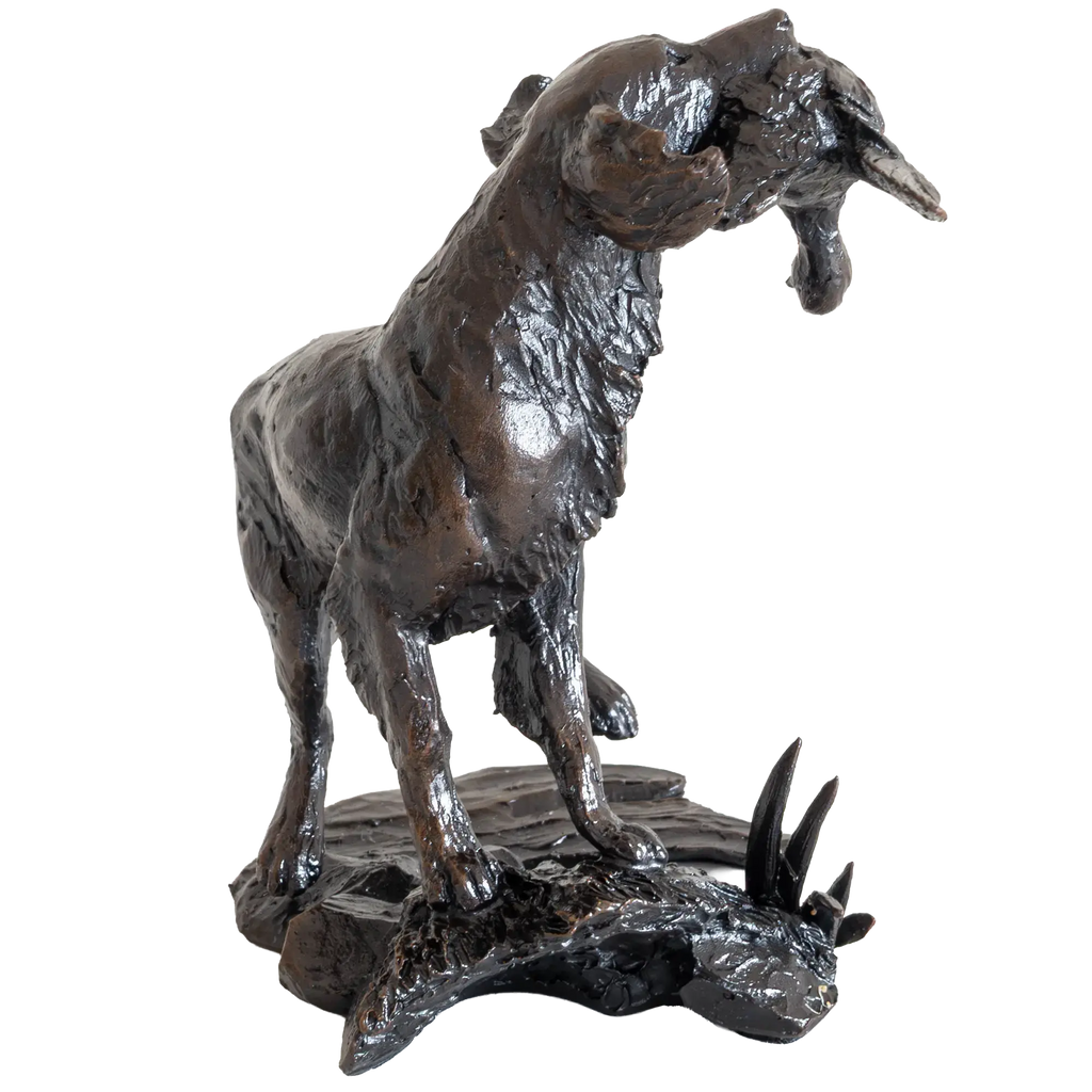 Richard Cooper Limited Edition Bronze Springer Spaniel Retrieving Figurine
