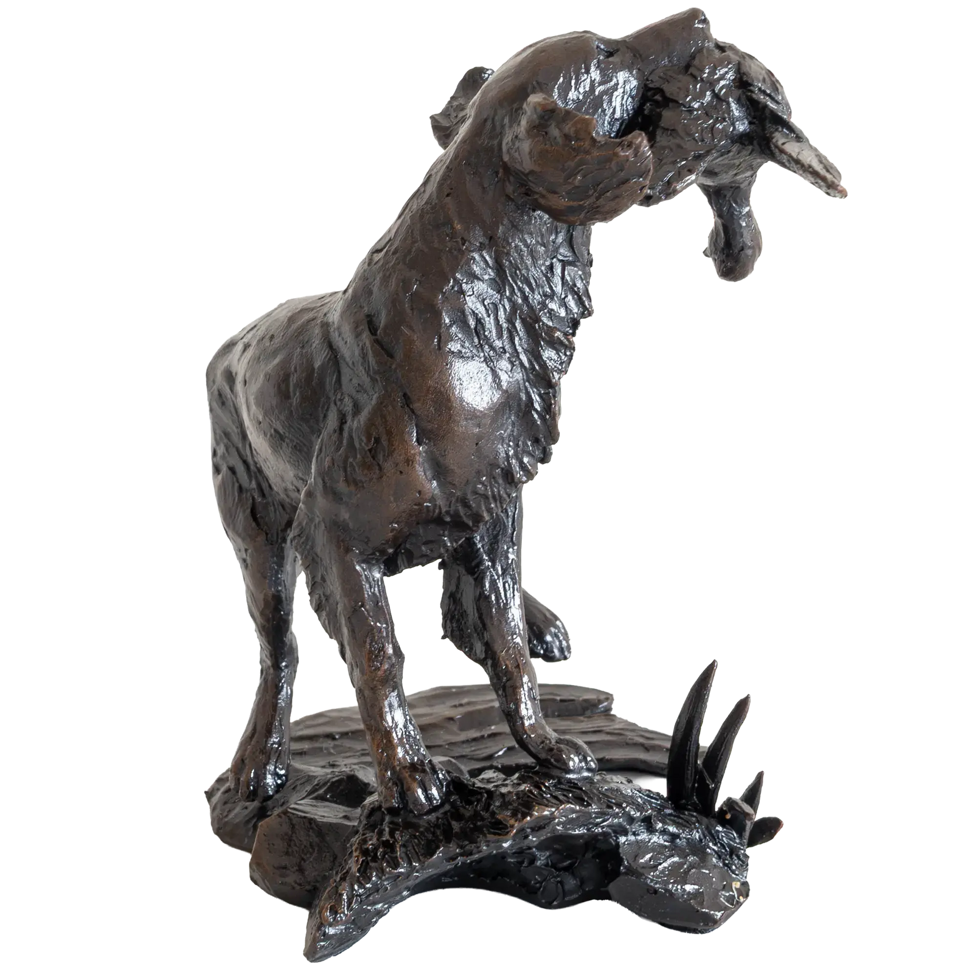 Richard Cooper Limited Edition Bronze Springer Spaniel Retrieving Figurine