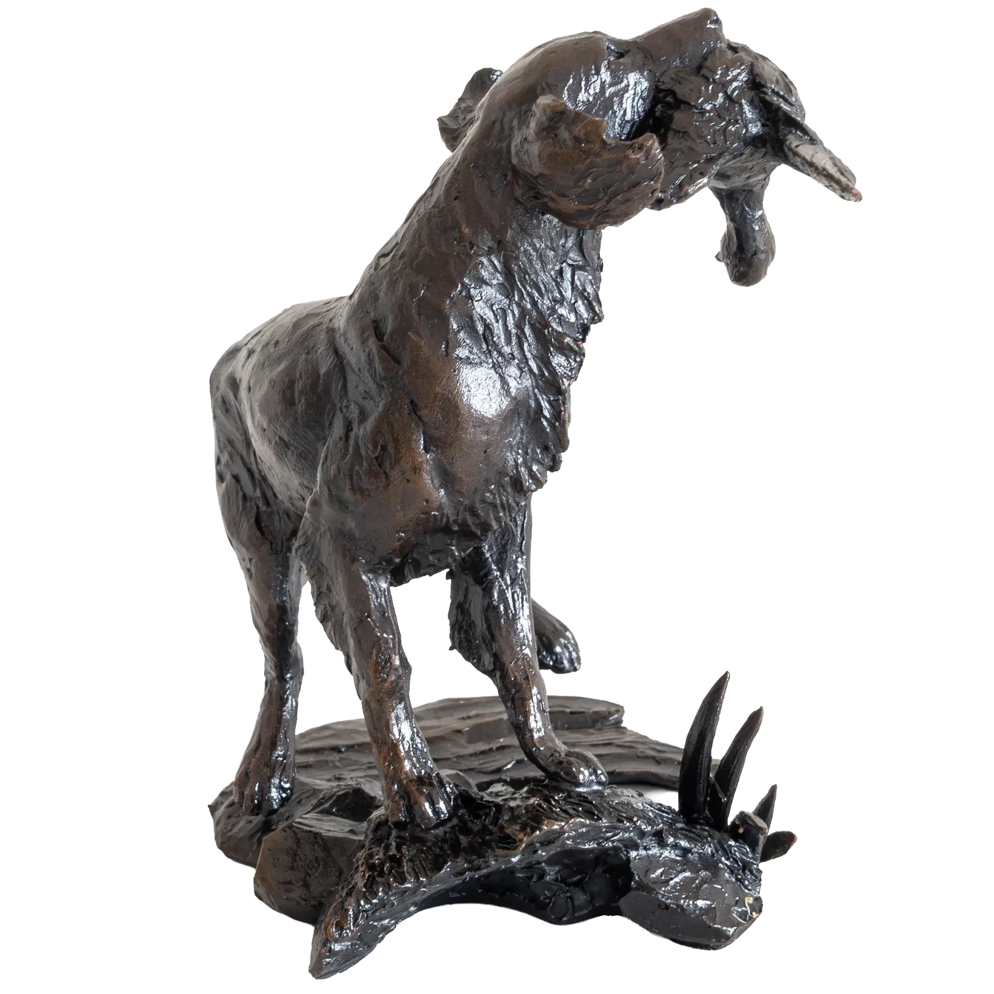 Richard Cooper Limited Edition Bronze Springer Spaniel Retrieving Figurine