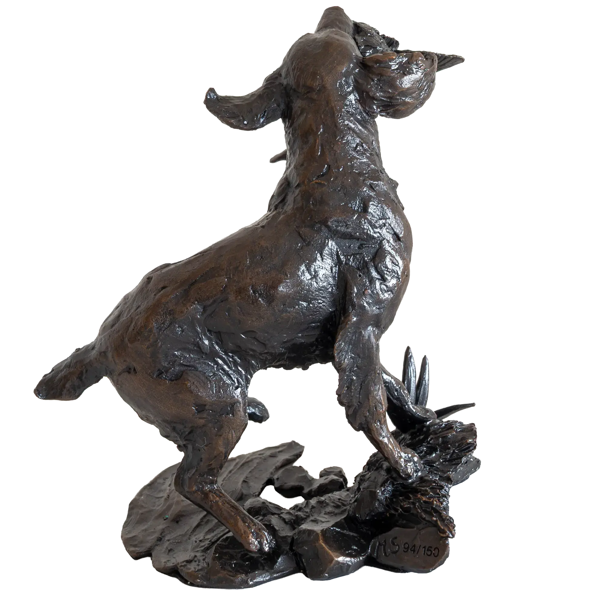 Richard Cooper Limited Edition Bronze Springer Spaniel Retrieving Figurine