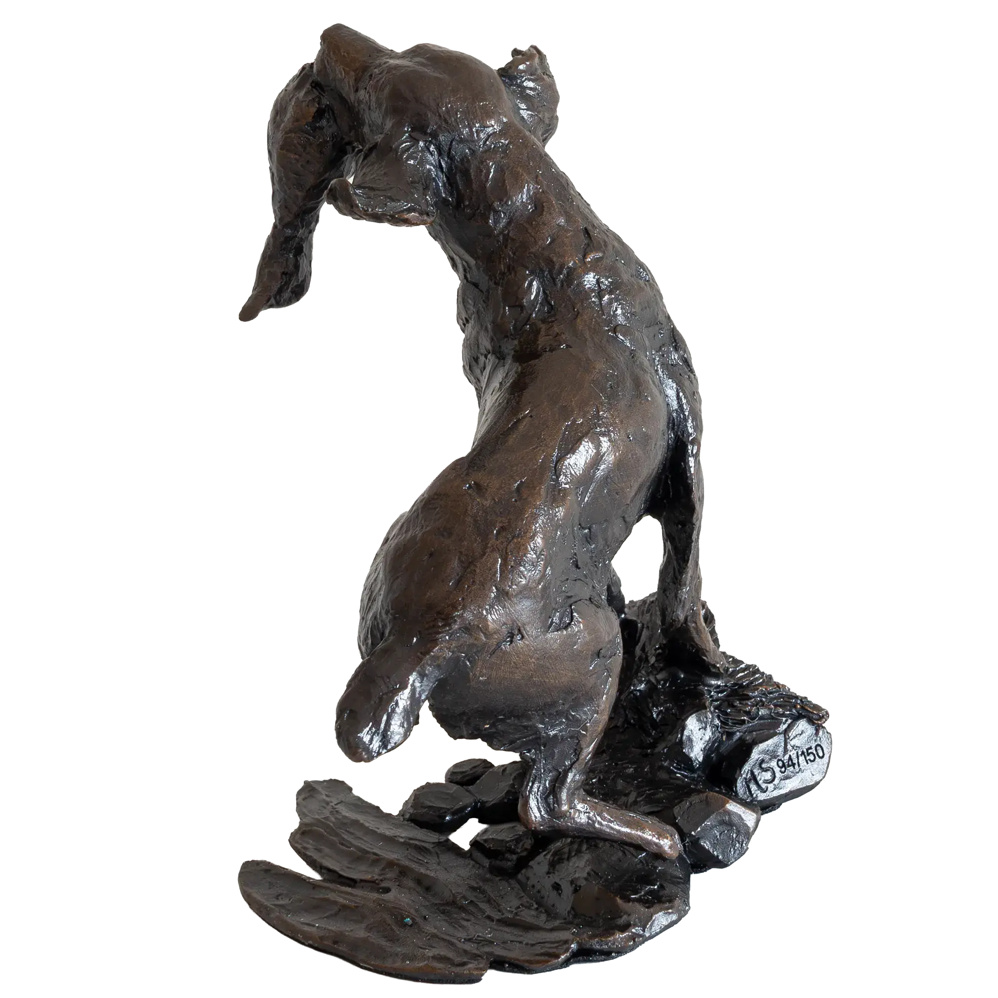 Richard Cooper Limited Edition Bronze Springer Spaniel Retrieving Figurine