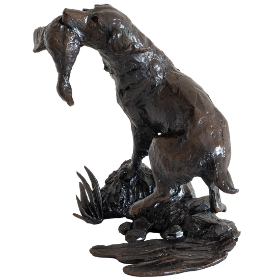 Richard Cooper Limited Edition Bronze Springer Spaniel Retrieving Figurine