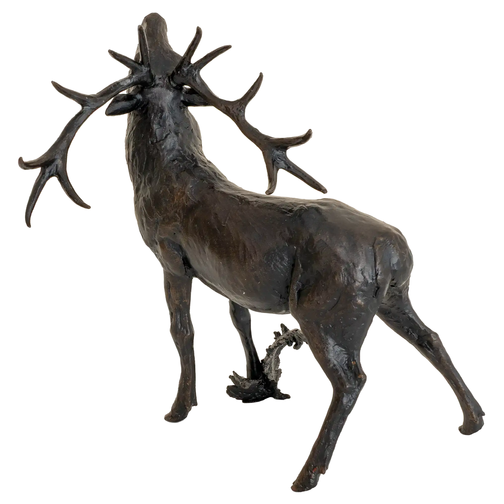 Richard Cooper Bronze Stags Collection Roaring Stag Figurine