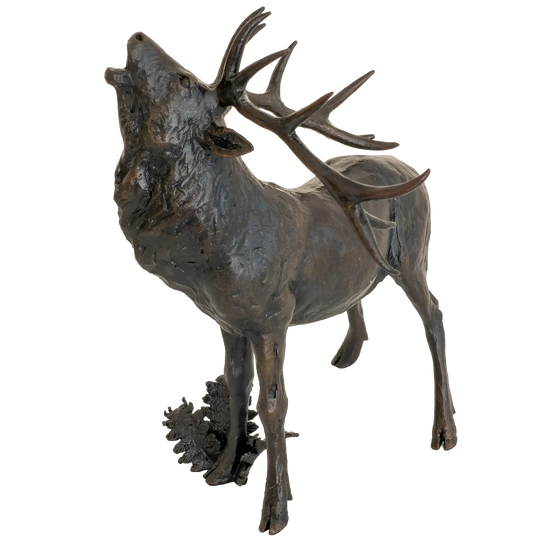 Richard Cooper Bronze Stags Collection Roaring Stag Figurine