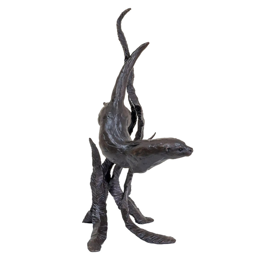 Richard Cooper Bronze Animals Collection Water Meadow Otter Figurine