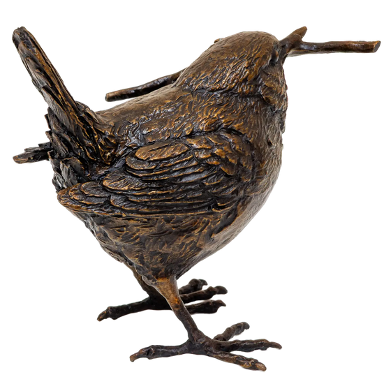 Richard Cooper Bronze Birds Collection Wren with Acorn