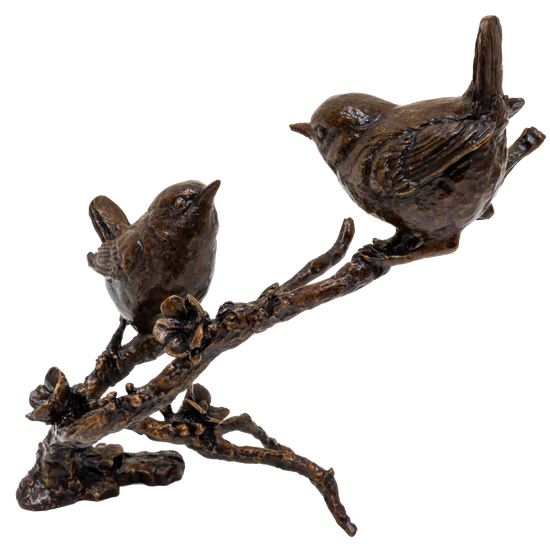 Richard Cooper Bronze Birds Collection Wren Pair