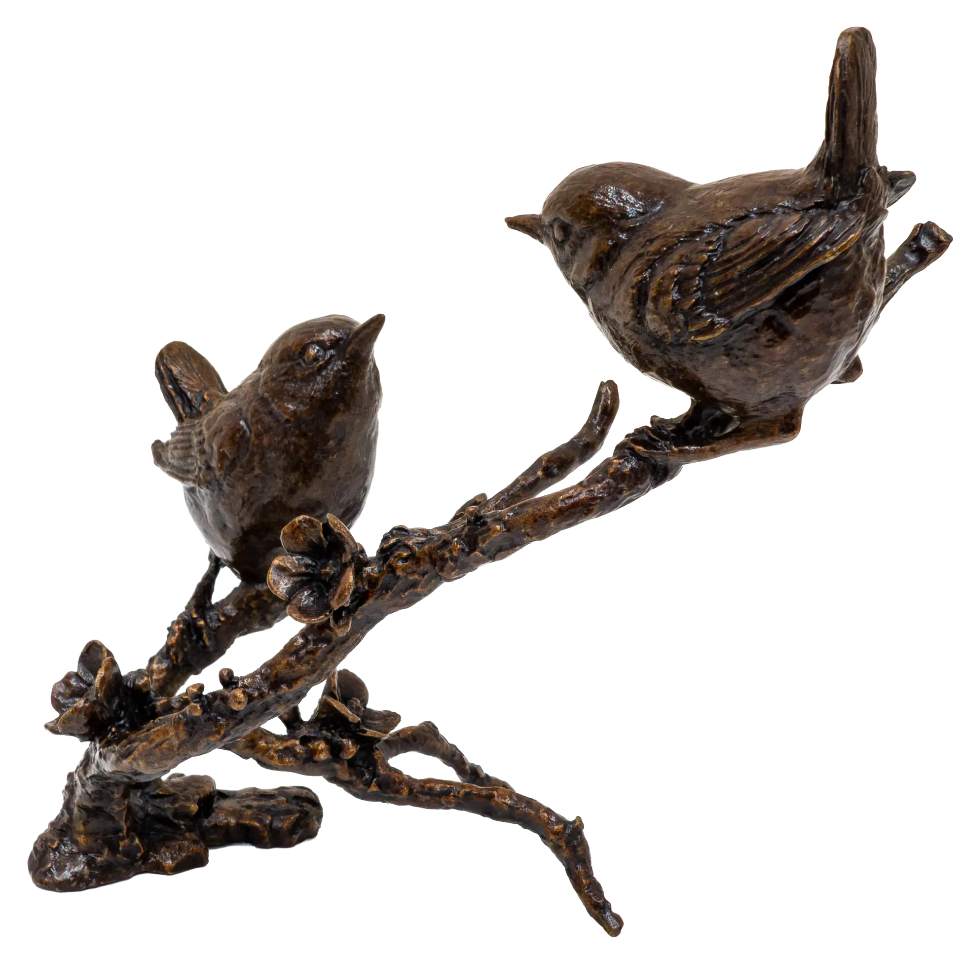Richard Cooper Bronze Birds Collection Wren Pair