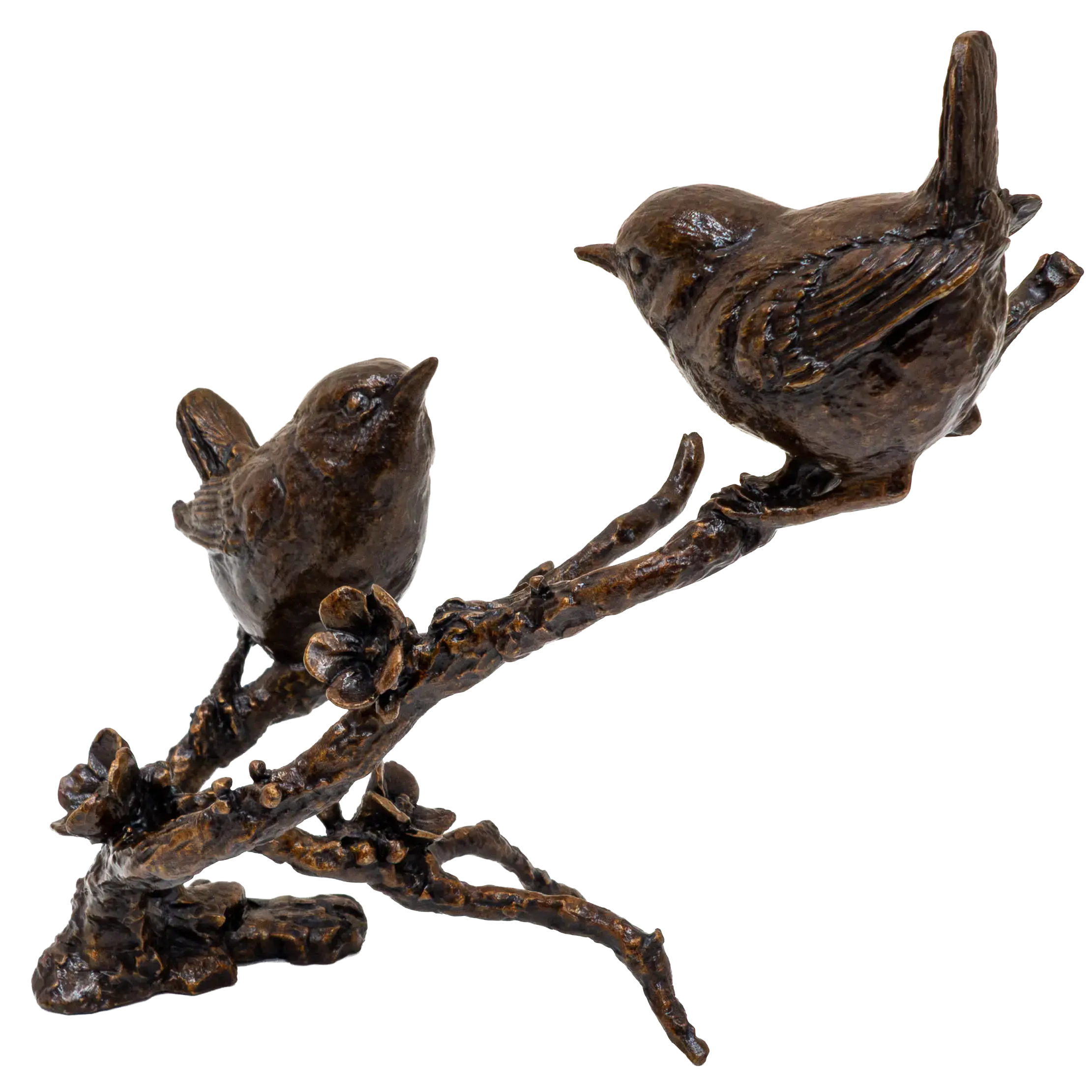 Richard Cooper Bronze Birds Collection Wren Pair