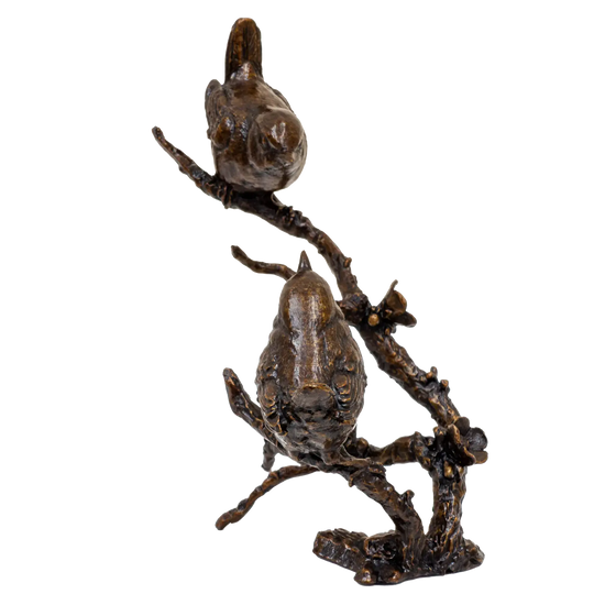 Richard Cooper Bronze Birds Collection Wren Pair