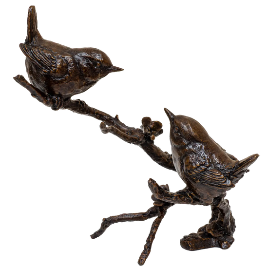 Richard Cooper Bronze Birds Collection Wren Pair