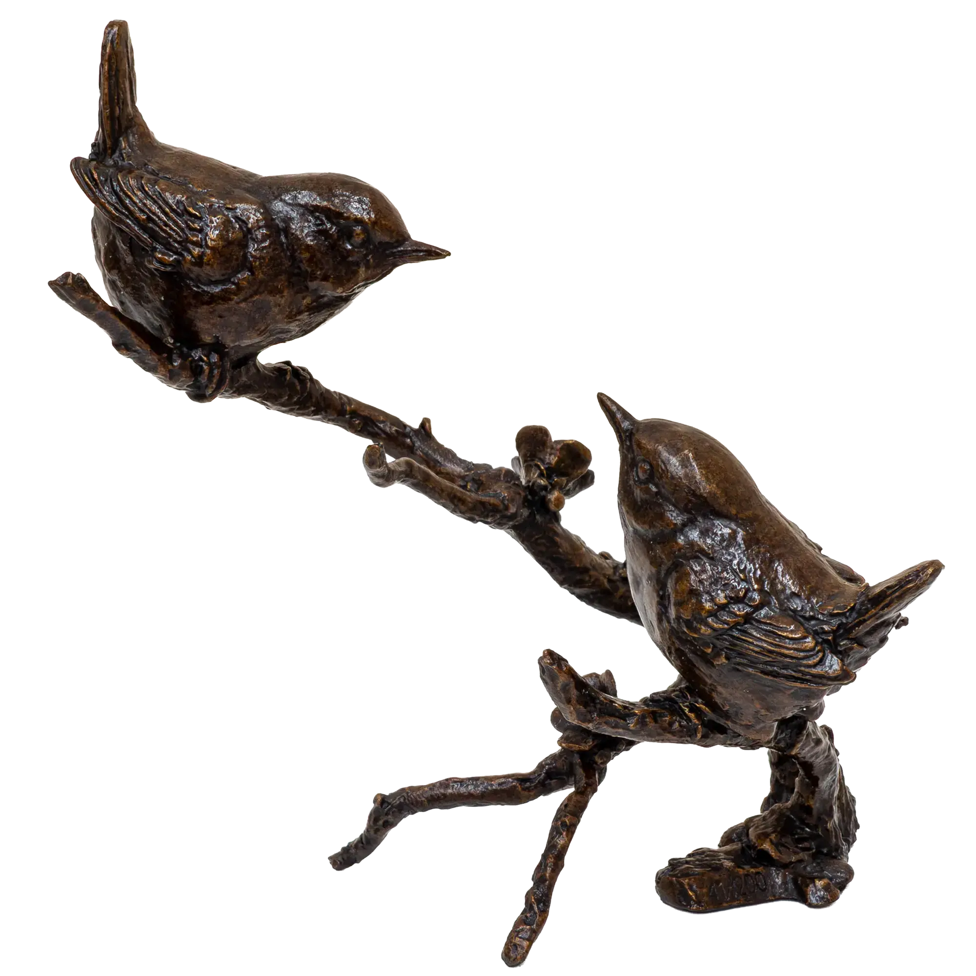 Richard Cooper Bronze Birds Collection Wren Pair