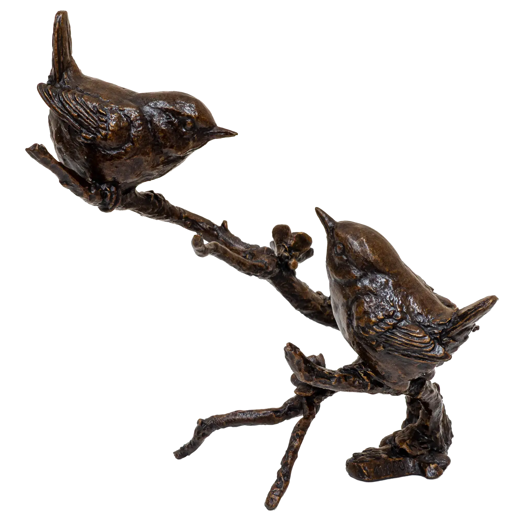 Richard Cooper Bronze Birds Collection Wren Pair