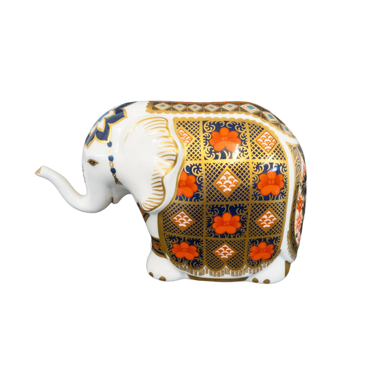 Royal Crown Derby Imari S/S Elephant Paperweight Charterwells-Ex-Display