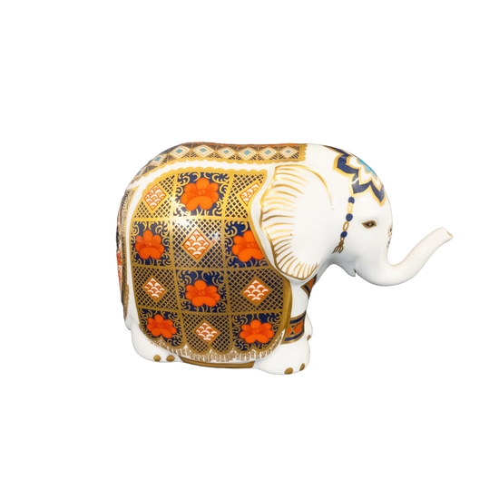 Royal Crown Derby Imari S/S Elephant Paperweight Charterwells-Ex-Display