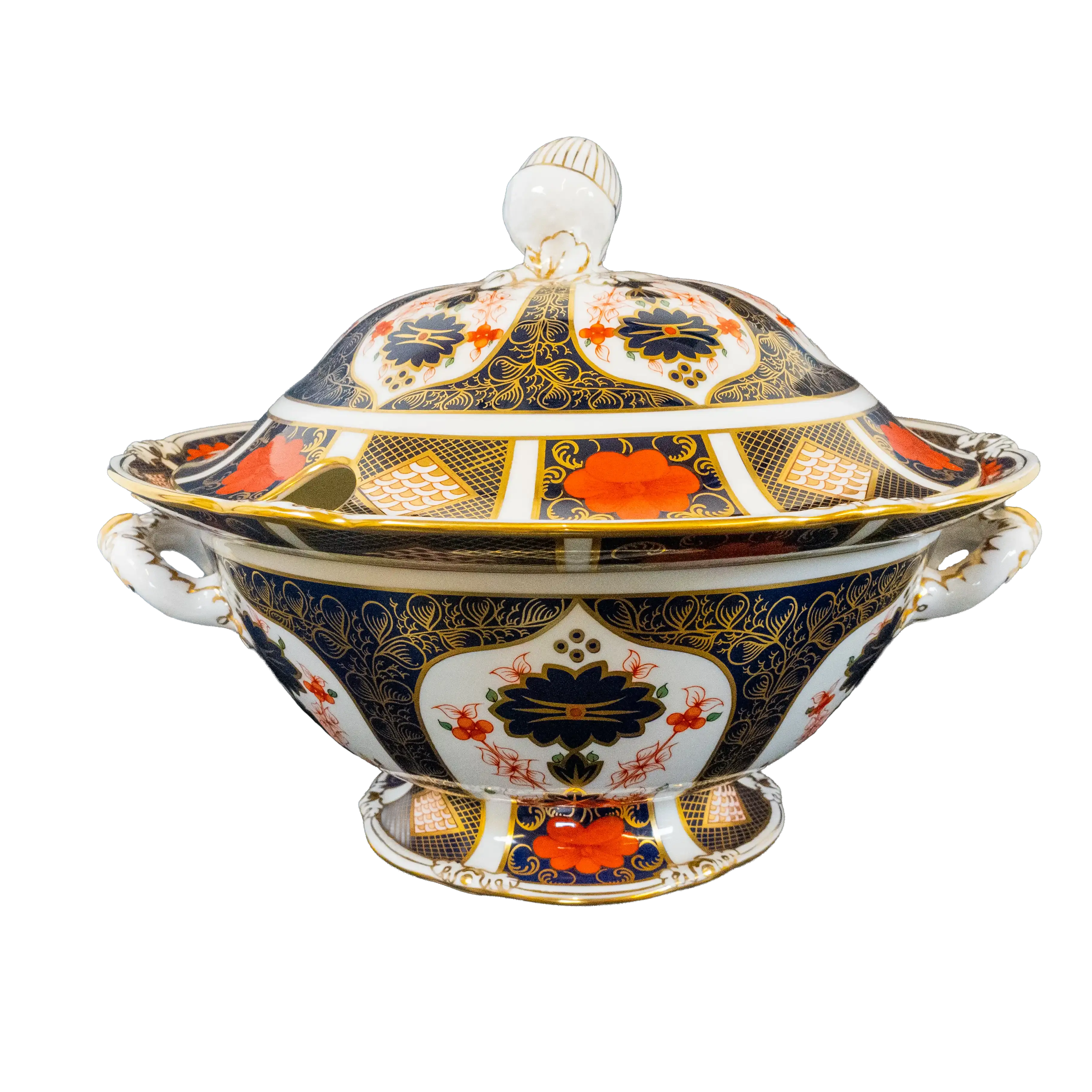 Royal Crown Derby Imari 1128 Soup Tureen & Stand Charterwells
