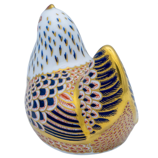 Royal Crown Derby Chicken Paperweight Bone China Collectible Charterwells
