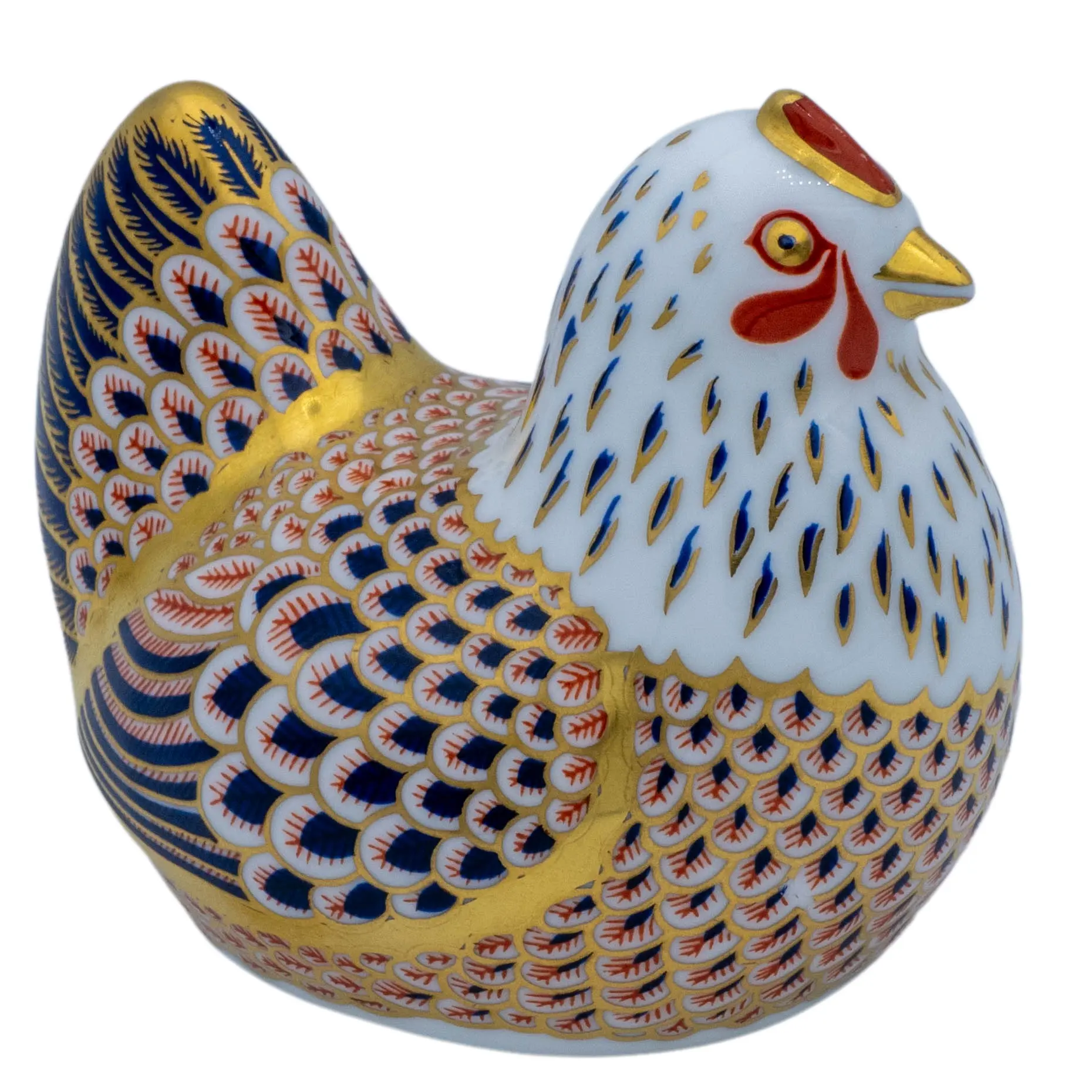 Royal Crown Derby Chicken Paperweight Bone China Collectible Charterwells