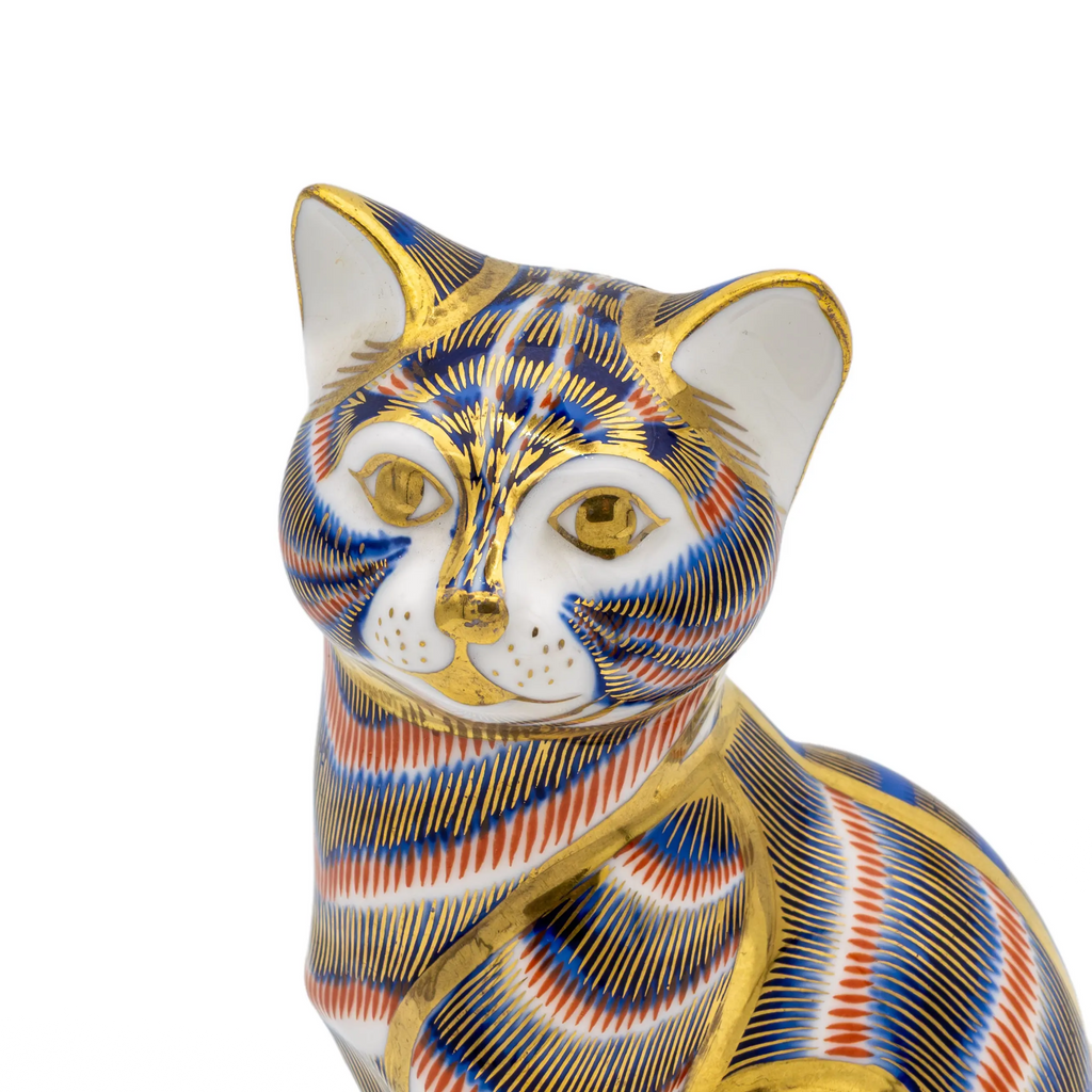 Royal Crown Derby Doulton Cat Paperweight Bone China Charterwells
