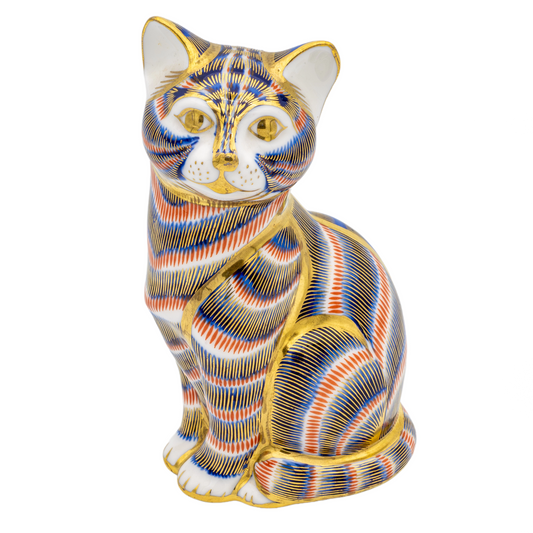 Royal Crown Derby Doulton Cat Paperweight Bone China Charterwells